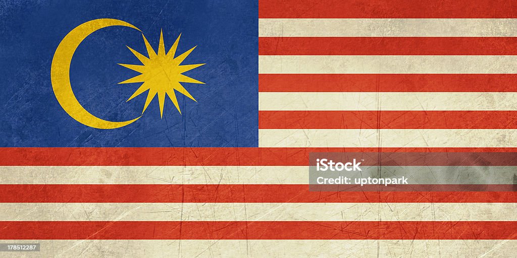Grunge Bandiera della Malaysia - Illustrazione stock royalty-free di Bandiera