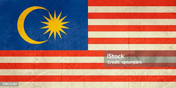 Grunge Bandiera Della Malaysia - Immagini vettoriali stock e altre immagini di Bandiera - Bandiera, Bandiera della Malaysia, Colore descrittivo