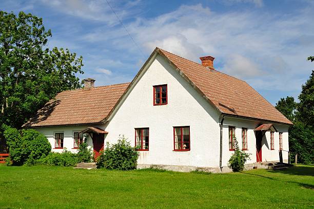 Swedish housing "Swedish housing, Gotland in Sweden." gotland stock pictures, royalty-free photos & images