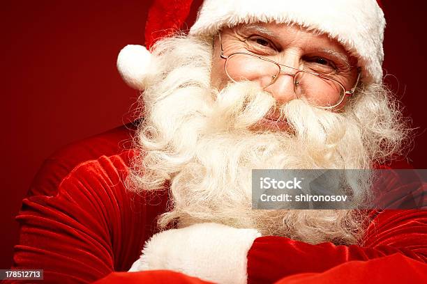 Happy Santa Stock Photo - Download Image Now - Active Seniors, Adult, Adults Only