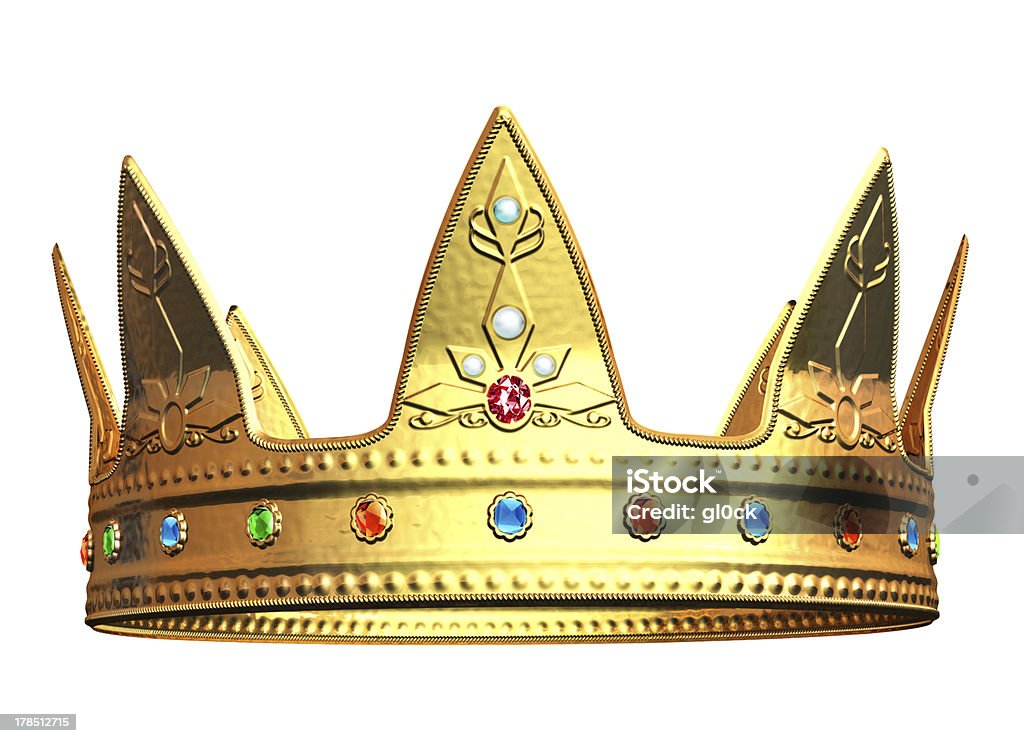 Coroa de ouro - Foto de stock de Branco royalty-free