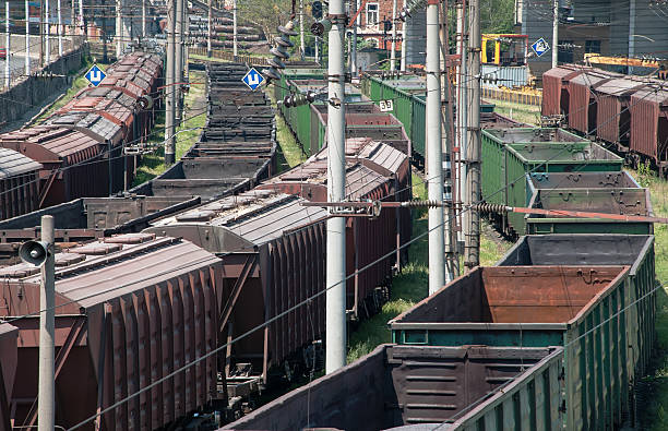 istock The cargo train with cars 178513145