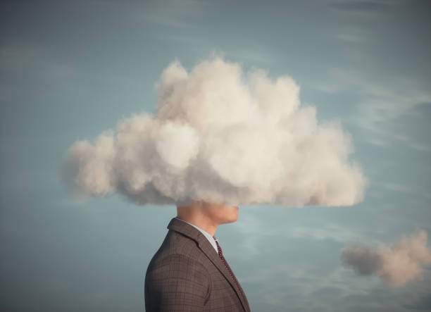 istock A businessman with his head in the clouds. 1785131920