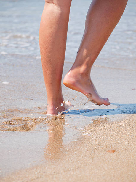 istock woman walking on the sand beach 178513609