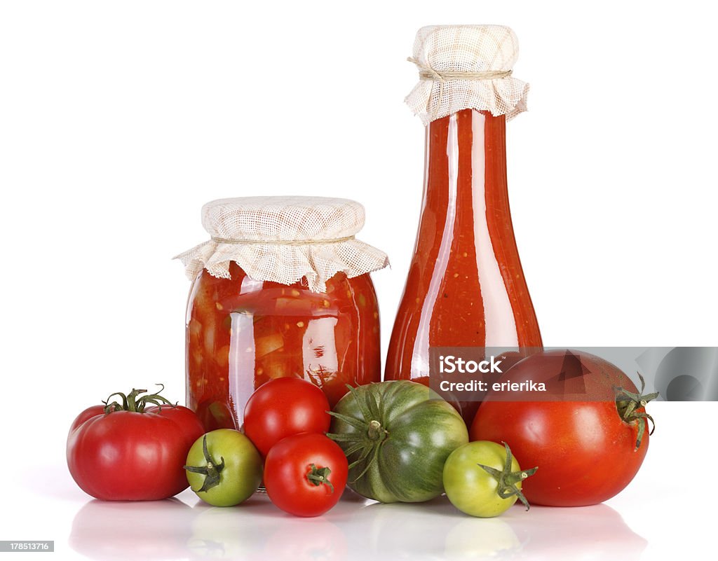 Lecho e ketchup em vidro frasco - Royalty-free Alimentação Saudável Foto de stock