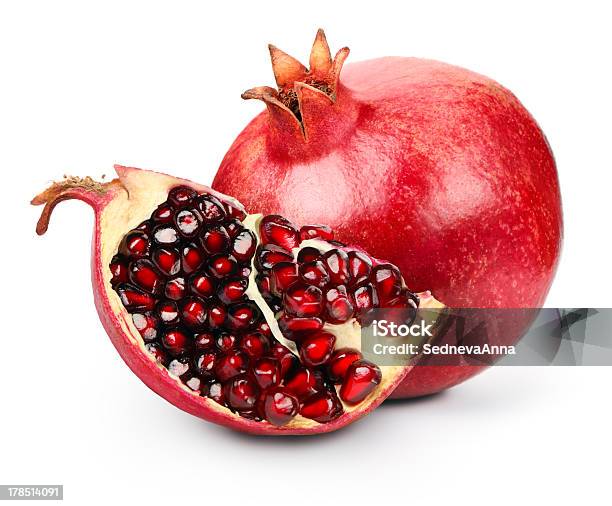 Pomegranate Stock Photo - Download Image Now - Close-up, Cross Section, Cut Out