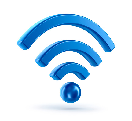 Red Wi-Fi (inalámbrico) en 3d icono símbolo de photo