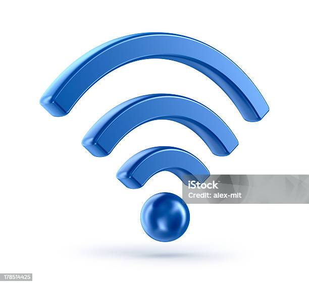 Red Wifi En 3d Icono Símbolo De Foto de stock y más banco de imágenes de Tecnología inalámbrica - Tecnología inalámbrica, Tridimensional, Símbolo