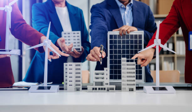 istock technology and Solar Energy Environment city Concept. 1785145921
