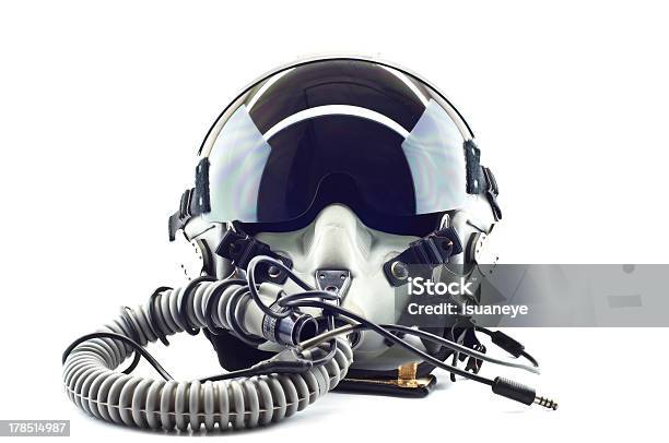 Pilot Flight Helmet Stock Photo - Download Image Now - Pilot, Helmet, Work Helmet