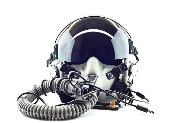 Photo of Pilot flight helmet.