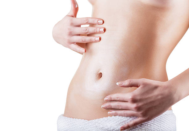 Female belly stock photo