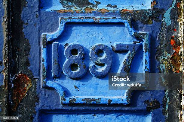 Rugged Rusted Surface With A Strong Date Stamp On It Stock Photo - Download Image Now