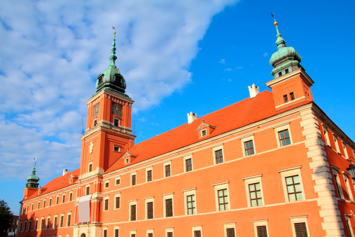 Warsaw, Poland. Old Town - famous Royal Castle. UNESCO World Heritage Site.