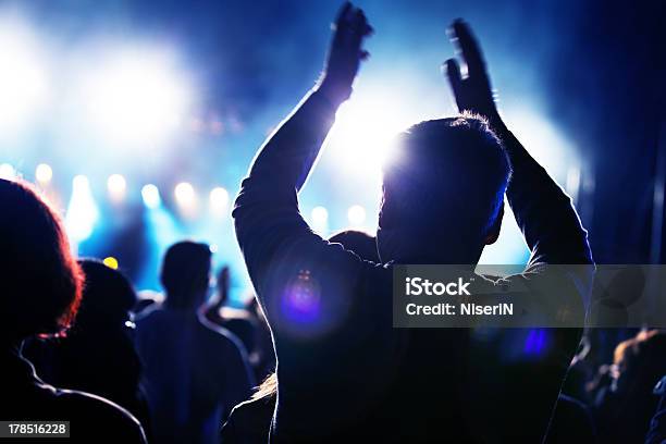 People On Music Concert Stock Photo - Download Image Now - Applauding, Arts Culture and Entertainment, Atmosphere