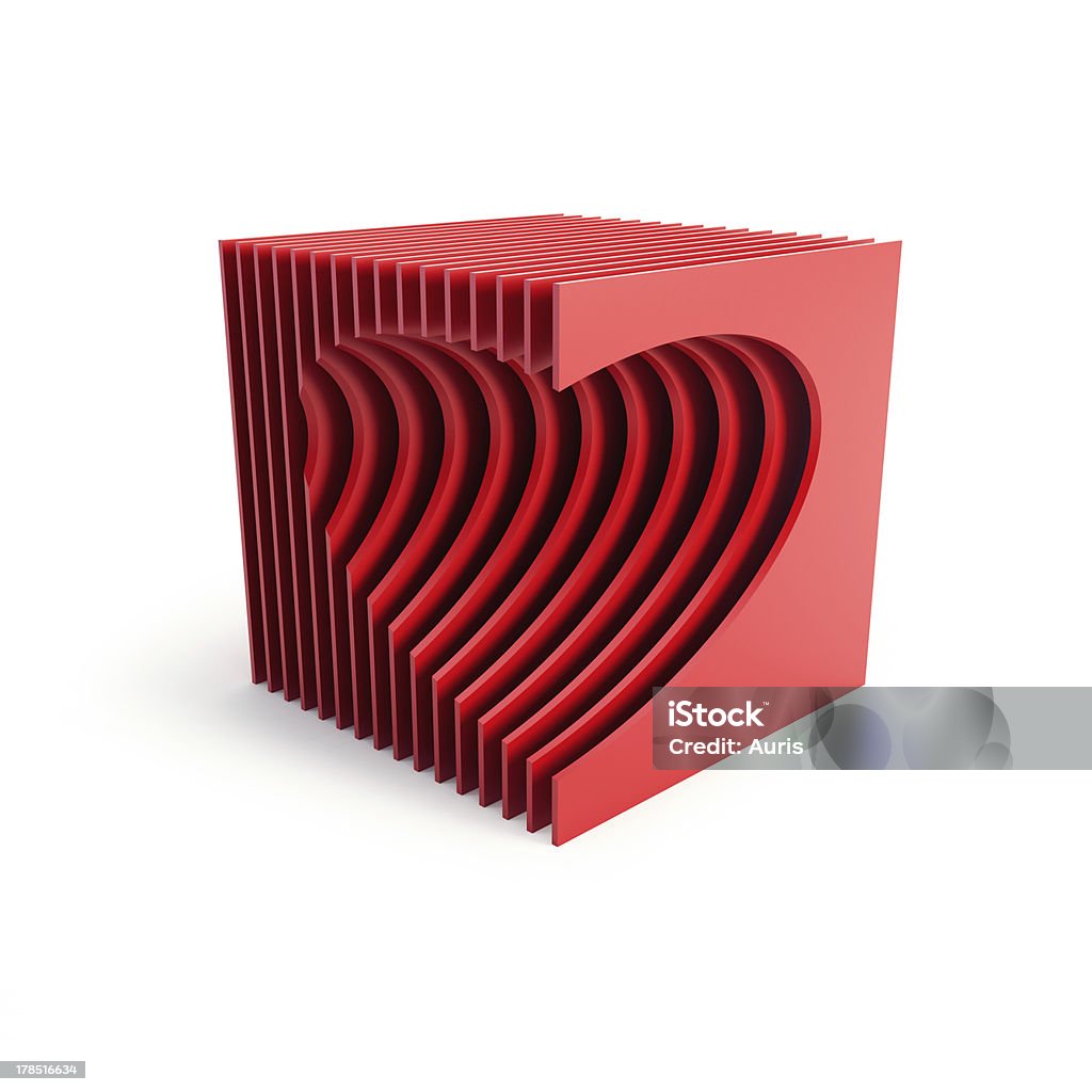 Rojo corazón de San Valentín - Foto de stock de Abstracto libre de derechos