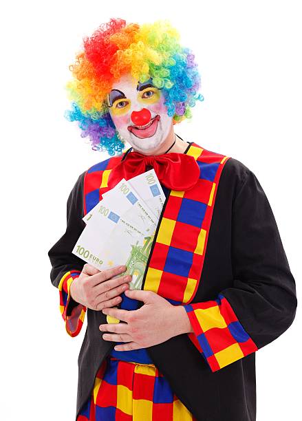 istock Clown showing big money 178516697