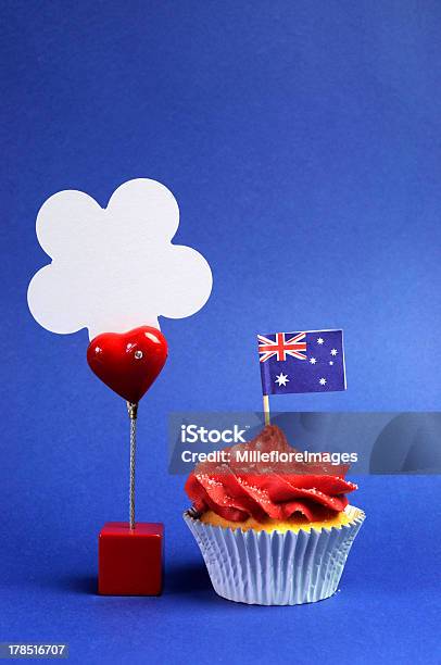 Australian Temat Czerwony Biały I Niebieski Cupcake - zdjęcia stockowe i więcej obrazów Anzac Day