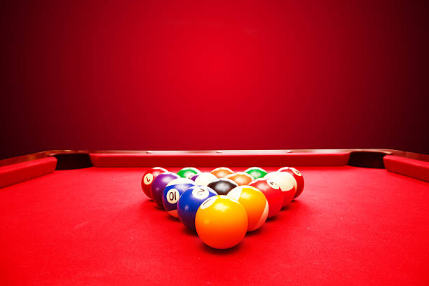 istock Billards pool game. Color balls in triangle 178517015