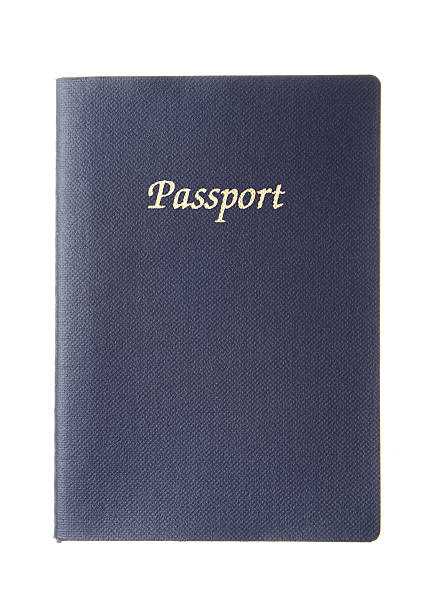 blue generic passport stock photo