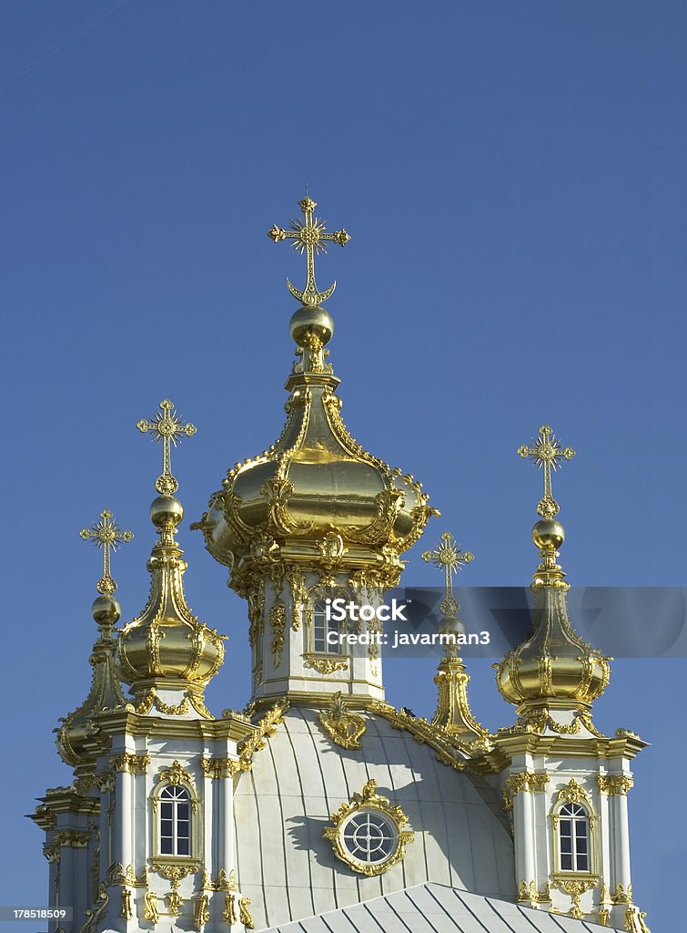 Cúpulas douradas da Igreja russa - Foto de stock de Arquitetura royalty-free