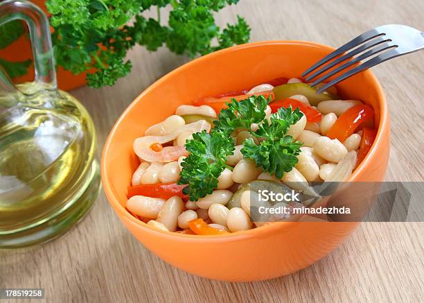 Bowl Of Stewed Beans And Vegetables Stock Photo - Download Image Now - Backgrounds, Baked, Bean