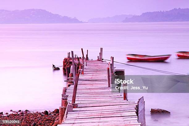 Sunset At Wooden Pier Stock Photo - Download Image Now - Beach, Beauty In Nature, Boardwalk
