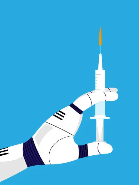 Vector illustration of AI vaccination
