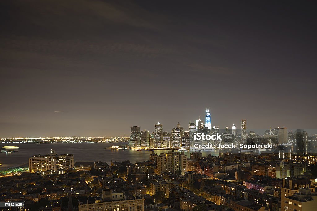 뉴욕 야경-WTC 블루 - 로열티 프리 0명 스톡 사진