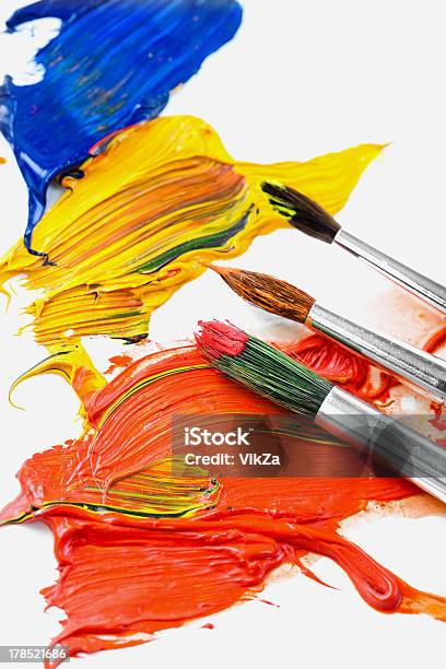 Paint Brushes Stock Photo - Download Image Now - Art, Art And Craft, Artist's Palette