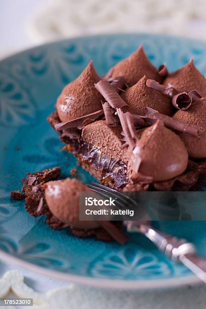 Chocolate Tarts Stock Photo - Download Image Now - Baked, Baked Pastry Item, Blue