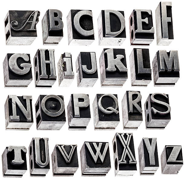 istock alphabet in vintage metal type 178523201
