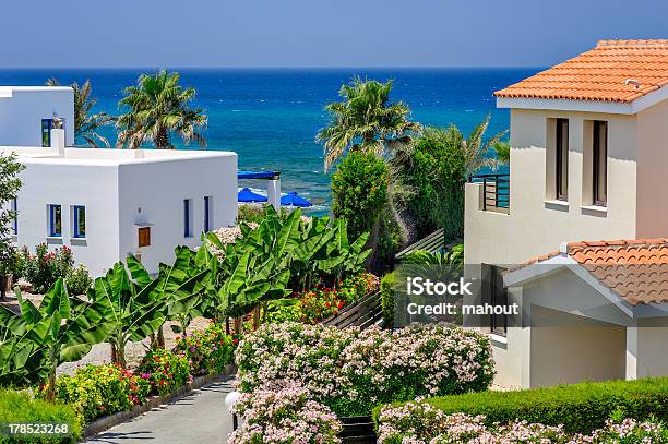 Luxurious Holiday Beach Villas In Resort Stock Photo - Download Image Now - Republic Of Cyprus, Beach House, Vacation Rental