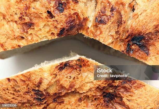 Romanian Traditional Bread Cut In Two Stock Photo - Download Image Now - Baked, Beige, Bread