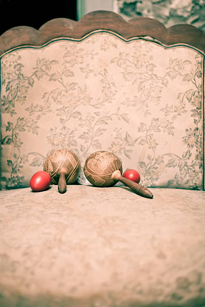 istock Rumba shakers, Maracas on a rusty chair 178523891