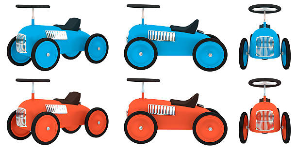 istock Toy car collection, blue and red colors 178524519