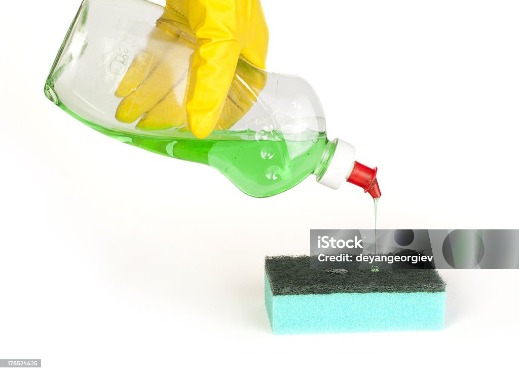 Esponja para lavar pratos - Foto de stock de Azul royalty-free
