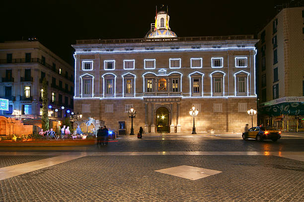 istock government Palace (Palau de la Generalitat) at night, Barcelona 178524850