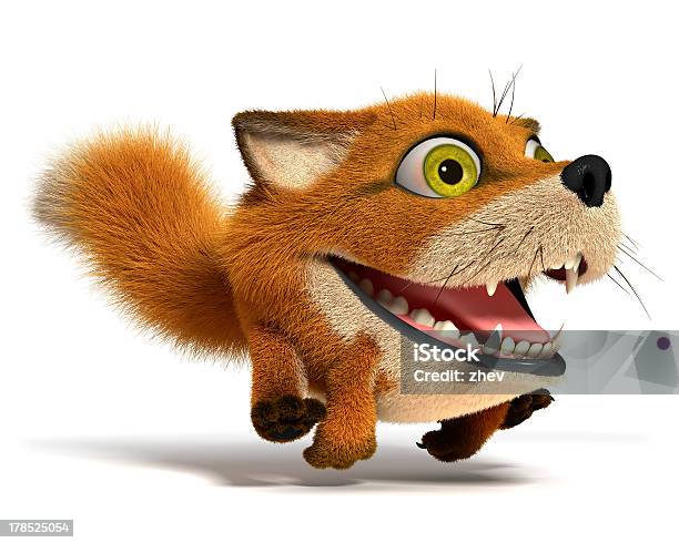 Fox Runs Stock Photo - Download Image Now - Monster - Fictional Character, Running, Three Dimensional