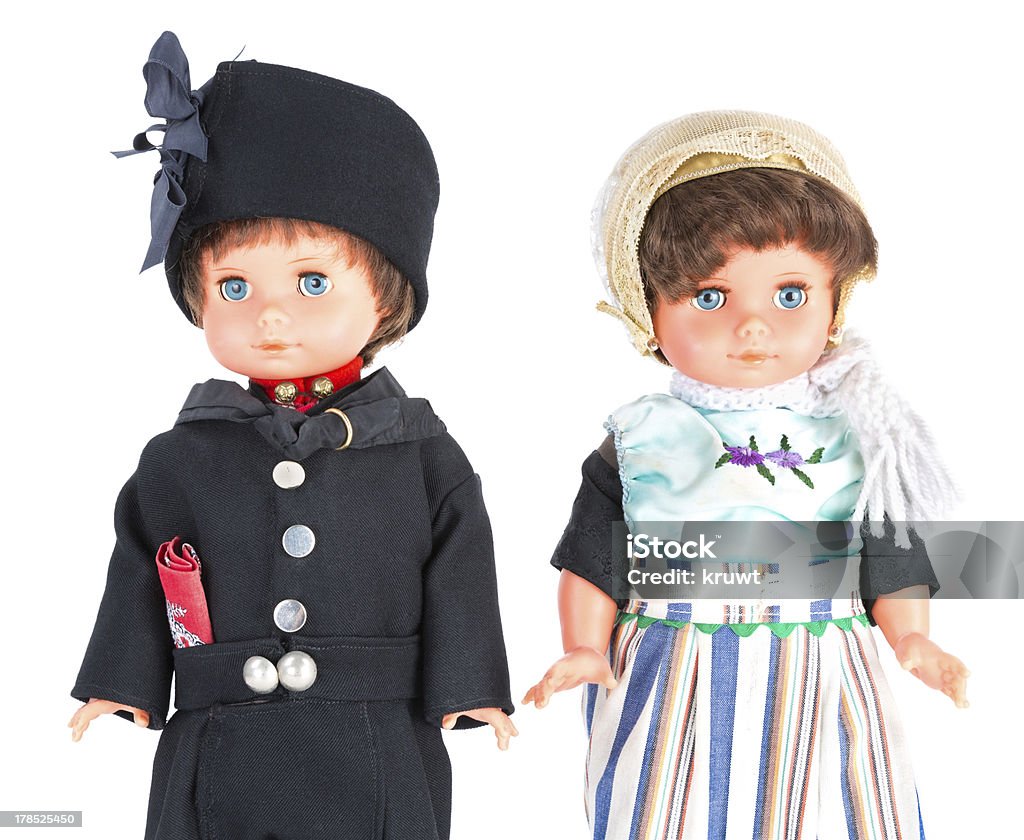 Zwei Puppen mit traditioneller niederländischer Kleidung von Urk - Lizenzfrei Attraktive Frau Stock-Foto