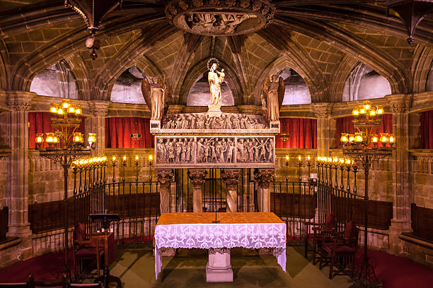 istock Crypt St Eulalia 400AD Martyr Gothic Catholic Barcelona Cathedral Spain 178525895