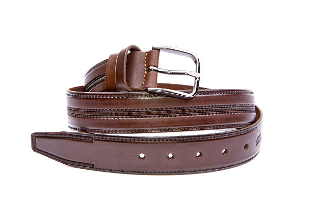 istock Man's fashion belt isolated on a white background 178525911