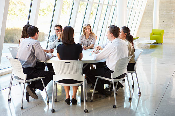 istock Business People Having Board Meeting In Office 178525945