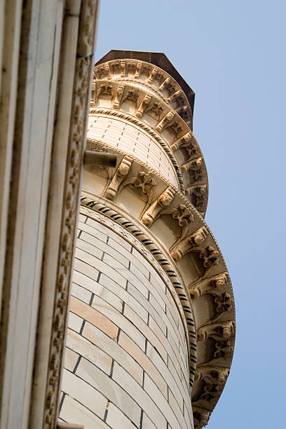 Tower of the Taj Mahal, Agra, India. stock photo