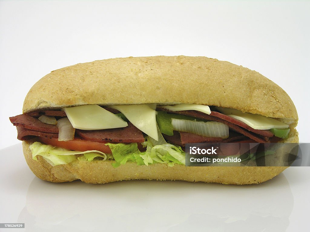 Bolonha sanduíche de frente - Royalty-free Alimentação Não-saudável Foto de stock