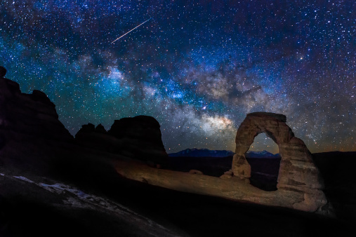 Meteorito, Milky way y el Delicate Arch photo