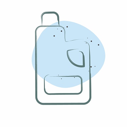 Icon Fabric Softness. related to Cleaning symbol. Color Spot Style. simple design editable. simple illustration