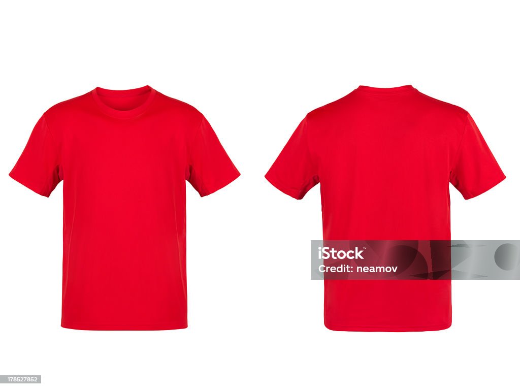 Plain Red Tshirt On A White Background Stock Photo - Download Image Now - T- Shirt, Red, Cut Out - iStock