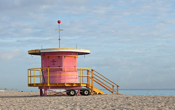 istock Summer scene with lifeguard house in Miami 178528485