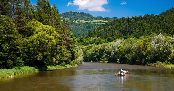 Rafting on The Dunajec River Rafting on The Dunajec River szczawnica stock pictures, royalty-free photos & images